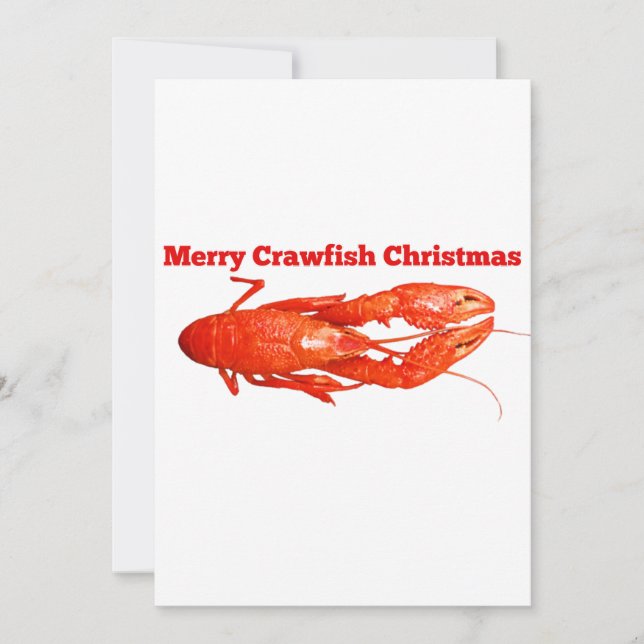 Crawfish Christmas Holiday Card (Front)