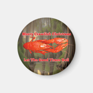 Crawfish Christmas Magnet