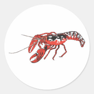 crawfish classic round sticker