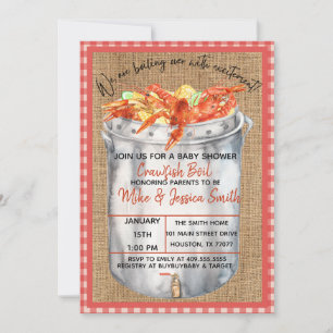 Crawfish Couples Baby Shower Invitation