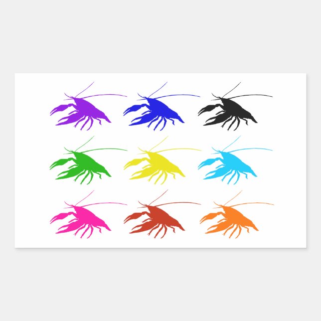 Crawfish (Crayfish) Rectangular Sticker (Front)