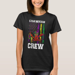 Crawfish Crew Beads Mardi Gras Flag Dab Kids Toddl T-Shirt