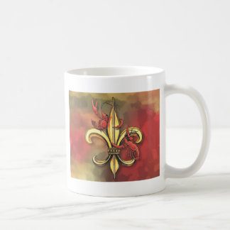 Crawfish Fleur De Lis Coffee Mug