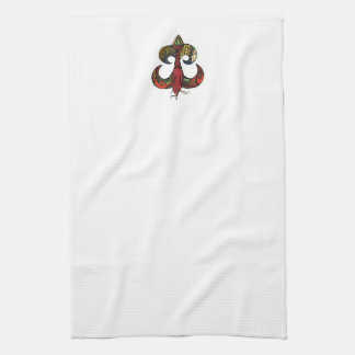 Crawfish Fleur De Lis Dish Towel