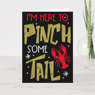 Crawfish Here To Nch Tail Lobster Crayfish Men Wom Card