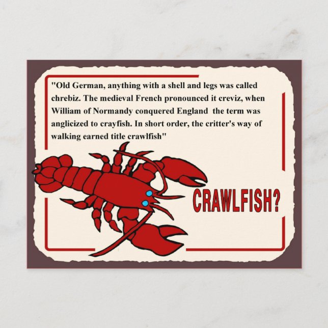 Crawfish History, Postcard (Front)