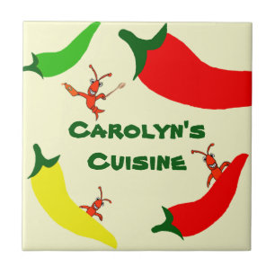 Crawfish Hot Pepper Personalised Tile