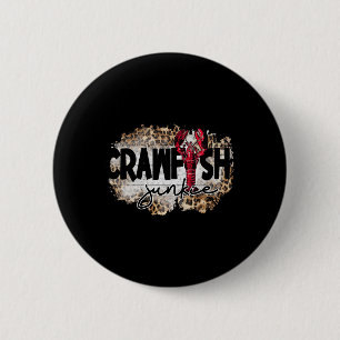 Crawfish Junkie Leopard Cajun Lobster For Men Wome 6 Cm Round Badge