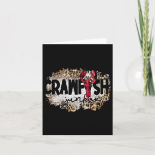 Crawfish Junkie Leopard Cajun Lobster For Men Wome Card