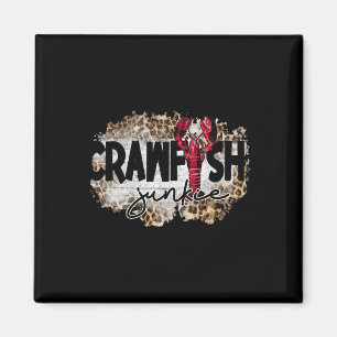 Crawfish Junkie Leopard Cajun Lobster For Men Wome Magnet