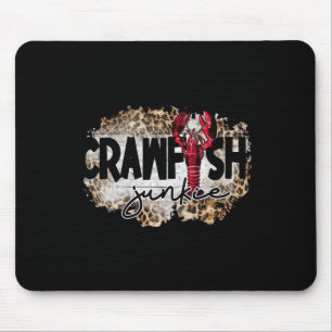 Crawfish Junkie Leopard Cajun Lobster For Men Wome Mouse Pad