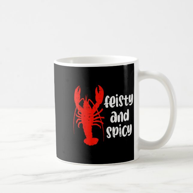 Crawfish Lobster Feisty And Scy Crayfish Men Women Coffee Mug (Right)