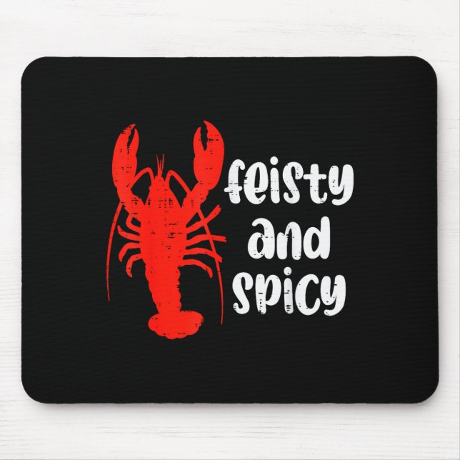 Crawfish Lobster Feisty And Scy Crayfish Men Women Mouse Pad (Front)