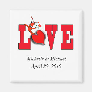 Crawfish Love Wedding/Engagement Magnets