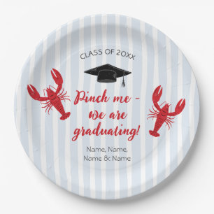 Crawfish Pinch Me We Are Graduating Graduation Paper Plate