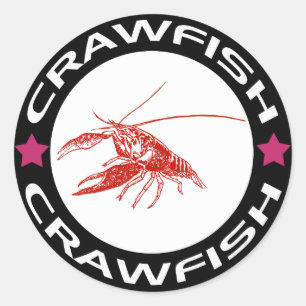 crawfish-ring (red-1) classic round sticker
