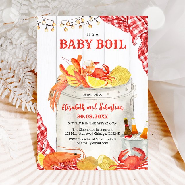 Crawfish Seafood Boil Baby Shower Invitation (Creator Uploaded)