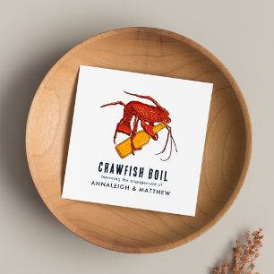 Crawfish Seafood Boil Engagement Party Paper Napkin