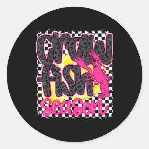 Crawfish Season Crawfish Boil Lobster Cajun Men Wo Classic Round Sticker