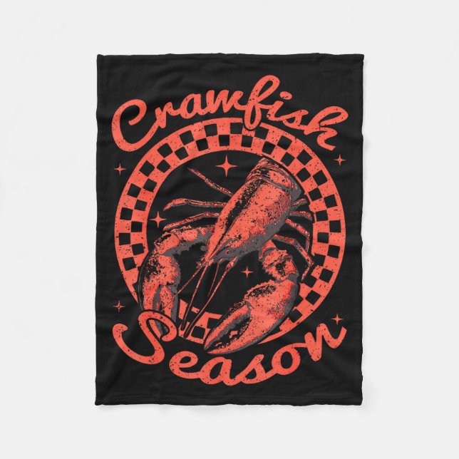 Crawfish Season Crawfish Boil Lobster Cajun Men Wo Fleece Blanket (Front)