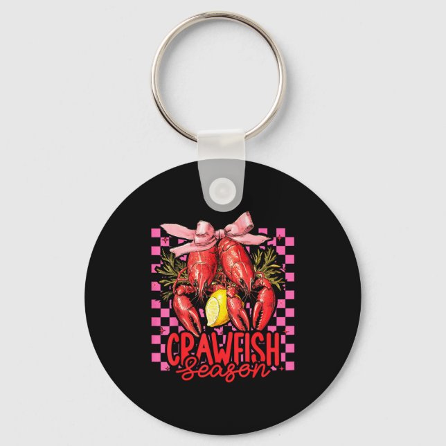 Crawfish Season Crawfish Boil Lobster Cajun Men Wo Key Ring (Front)