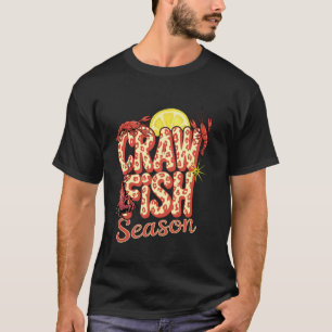 Crawfish Season Leopard and Funny Crawfish Boil Lo T-Shirt