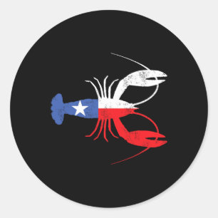 Crawfish Texas Crawdaddy Southern Food Mardi Gras  Classic Round Sticker