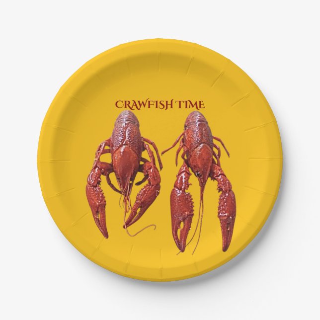 Crawfish Time Paper Plate (Front)