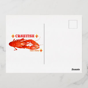 Crawfish Trails I Travel Foil Holiday Postcard