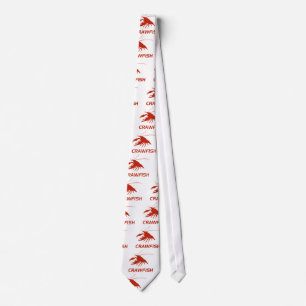 crawfish's silhouette (Red) Tie