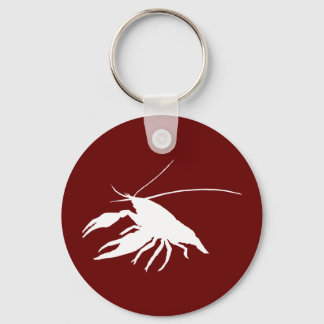 crawfish's silhouette (White) Key Ring