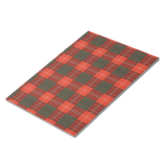 Crawford clan Plaid Scottish tartan Notepad (Angled)