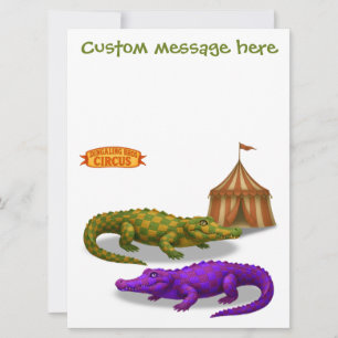 Crawford, painted circus crocodile