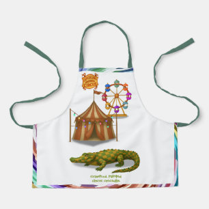 Crawford, painted circus crocodile apron