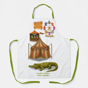 Crawford, painted circus crocodile apron