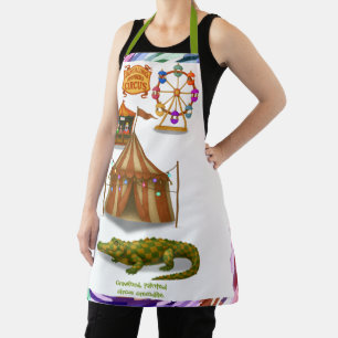 Crawford, painted circus crocodile apron