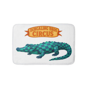 Crawford, painted circus crocodile bath mat