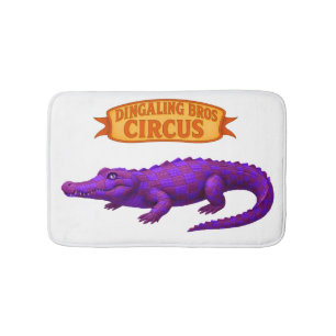 Crawford, painted circus crocodile bath mat