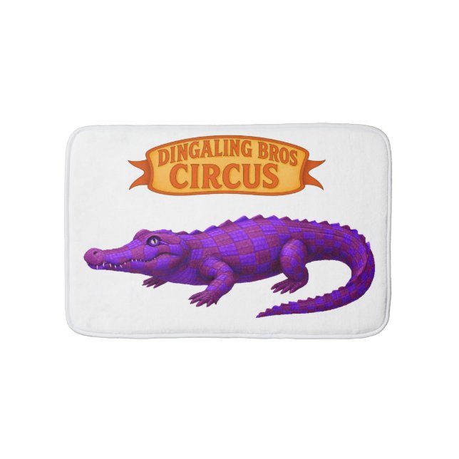 Crawford, painted circus crocodile bath mat (Front)