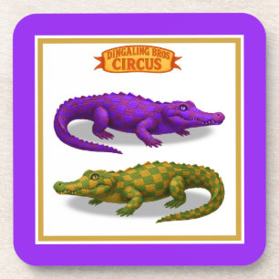 Crawford, painted circus crocodile coaster