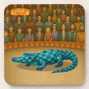 Crawford, painted circus crocodile coaster
