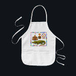 Crawford, painted circus crocodile kids apron<br><div class="desc">Covered in dazzling painted patterns from snout to tail, Crawford marches proudly in every circus parade. Though he can easily snap a branch clean in two as part of his act, he’s friendly, surprisingly gentle, and a walking work of art. Children adore his bright scales and cheerful grin. Wherever Crawford...</div>