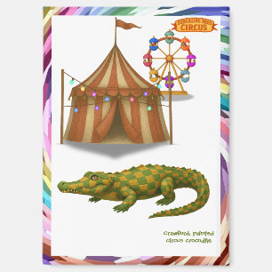 Crawford, painted circus crocodile magnet