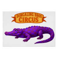 Crawford, painted circus crocodile