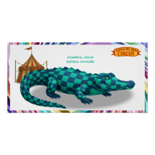 Crawford, painted circus crocodile poster