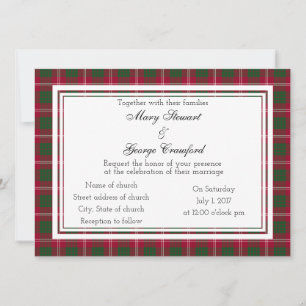 Crawford Scottish Wedding Invitation