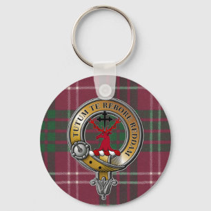 Crawford Tartan & Badge Key Ring