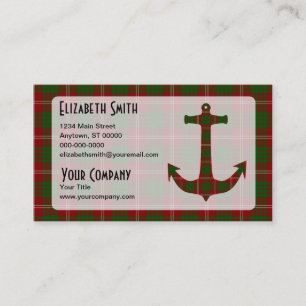 Crawford Tartan Plaid Anchor Business Card