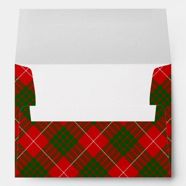 Crawford tartan red green plaid envelope (Back (Bottom))