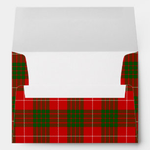 Crawford tartan red green plaid envelopes